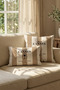 Cannes Striped Throw Pillow Cover - 4