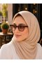 Women's Transparent Brown Square Sunglasses Uv400 Protected Brown Gradient Lenses Thick Frame Metal Pin Detail Retro Vintage Luxury Stylish Design Daily Summer Fashion Accessory Trend Model Modern Style