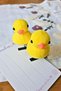 Set of 2 3D Dimensional Cute Yellow Duck Swinging Hair Clips - Gift for Girls Clip-On Hair Clips - 3