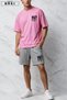 Bklyn Printed Oversize Unisex T-Shirt & White Shorts Set - 3