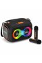 Haino Teko Germany TB-4-Mic Wireless Bluetooth Speaker with Microphone - 50W Portable Party Speaker with RGB Lights, Rechargeable Outdoor Speaker