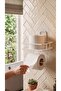 Luxury Thermoplastic Coated White Refillable Toilet Paper Holder Bathroom Organizer Adhesive Shelf Wall Hanger - 2