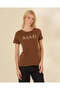 Women Brown Graphic T-Shirt
