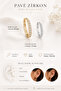 Silver Color Zircon Stone Minimal Thin Hoop Earrings 10 mm 1 Pair - 7