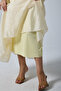 Yellow Color Panel Stitched Flared Skirt with Zipper at the Waist - 6