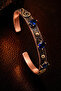 Women's Copper Bracelet Natural Sapphire Stone Copper Adjustable Bracelet - 4
