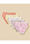 Girls Assorted Printed Briefs (Pack Of 5) - 4