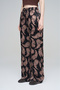 Women's Shawl Patterned Tie-Waist Palazzo Trousers - 2