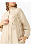 EMBROIDERED LINEN DRESS - 5