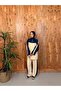 Stripe Detailed Zippered Double Suit Navy Blue - 3