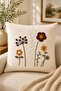 Decorative Punch Throw Pillow Cover Linen Fabric with Hidden Zipper 43X43