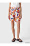 Lcw Everyday Women's Floral Shorts with Elastic Waist - 2
