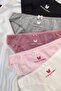 Women's 5-Piece Cotton Ribbed Slip Panties Set with Butterfly Pattern - 3