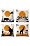 African Sunset Patterned 4-Piece Throw Pillow Cover Set - 3
