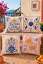 Red Crab Patterned 4-Piece Throw Pillow Cover Set