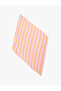 Stripe Patterned Pleated Square Satin Scarf Bandana - 2