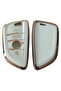 Bmw g Series Compatible Fem Smart Remote Control Key Protection Case Auto Keychain White Gold - 2