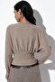 Busem Women's V-Neck Short Knitwear Double-Breasted Top - 3