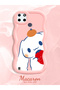 Realme C25Y Compatible Case Camera Protector Pink Silicone Couple Phone Case Stripe Pattern - 2