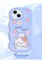 iPhone 15 Compatible Case Camera Protector Blue Silicone Couple Phone Case Cat Pattern - 2