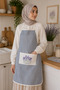 Striped Kitchen Apron Navy Blue