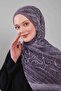 شال قطني من الموسلين المختلط باللون الأنثراسيت