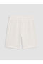 Lcw Kids White Regular Fit Boys' Shorts with Elastic Waistband - 4
