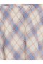 Two Mt Shop Quality Lcw Kids Blue Elastic Waist Plaid Patterned Girls' Skirt - 4