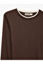 Cotton Long Sleeve Crew Neck Color Block T-Shirt - 7