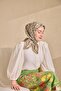 Twill Silk Scarf Chain Cream - 5