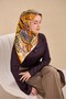 Twill Silk Scarf Art Pattern Orange 90X90 - 2