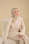Twill Silk Scarf Milky Way Green Beige 90X90 - 2