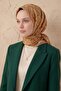 وشاح ناعم بنمط هندسي برتقالي فاتح 90x90