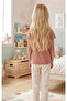Girl's 100% Cotton Compact Combed Cotton Buttoned Crew Neck Pajama Set - 3