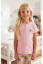 Girl's 100% Cotton Compact Combed Cotton Buttoned Crew Neck Pajama Set - 4