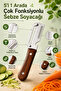 5 in 1 Multifunctional Vegetable Peeler Stainless Steel Including Cutting, Peeling, Opening, Grating, Slicing - 2