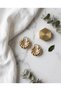 Croissant Model Thick Twist Gold Color 316L Steel Women's Hoop Earrings - 2