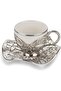 Damat Cup Turkish Coffee Presentation Set 2-Piece Metal Coffee Cup Set Coffee Cup Porcelain - 2