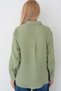 Women's Cotton Fabric Epaulet Sleeve Detailed Oversize Muslin Shirt - 7