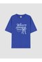 Lcw Kids Blue Printed Girls' T-Shirt - 2