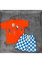 Girls and Boys Ice Cream Themed Summer Cotton T-Shirt Shorts Set 2-8 Years - 5