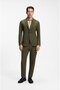 Men's Slim Fit Stretch Fabric Long Sleeve Khaki Jacket - 2
