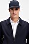 Men's Embroidered Logo Patterned Adjustable Buckle Cotton Navy Blue Hat - 2