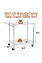 2-Tier Metal Rolling Utility Cart with Wheels, Chrome Steel Wire Storage Cart with Handle, Heavy Duty Mobile Organizer for Kitchen, Office, or Workshop Use - 4