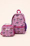 Girl's 2-Piece School Bag Set Backpack Lunch Bag Pink