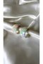 Women's White Color Sparkling Half Hoop Earrings - 2