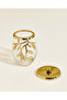Gold Leaf Hammered Glass Tumbler 13.25X8.75X8.75Cm - 2