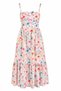 Pink Floral Dress with Chest Detail