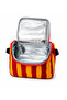 Satin Fabric Embroidered Fan-Design Three-Compartment Orthopedic Four-Compartment School Bag with Pen Holder and Thermos Lunch Bag 3-Piece School Set - 8
