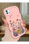 Realme C11 2021 Compatible Case Camera Protector Pink Silicone Couple Phone Case Floral Pattern